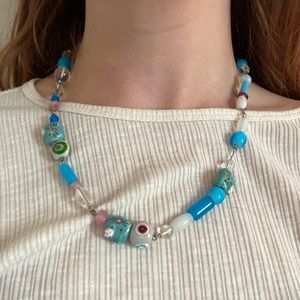 Adorable handmade cat bead necklace 🐈